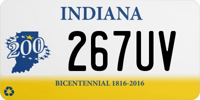 IN license plate 267UV