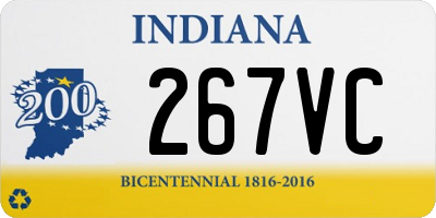 IN license plate 267VC