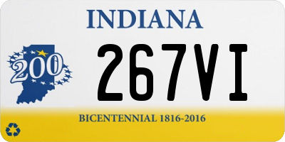 IN license plate 267VI