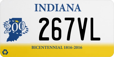 IN license plate 267VL