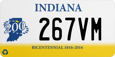 IN license plate 267VM