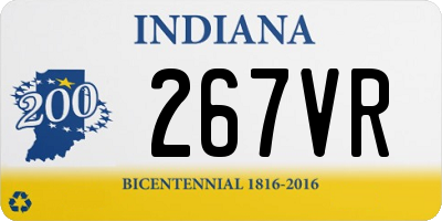 IN license plate 267VR