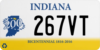 IN license plate 267VT