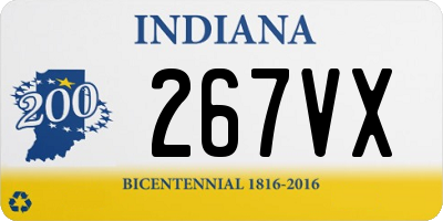 IN license plate 267VX