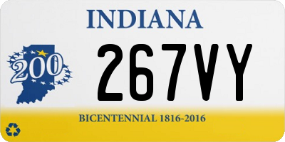 IN license plate 267VY
