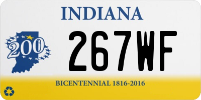 IN license plate 267WF