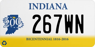 IN license plate 267WN