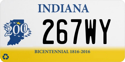 IN license plate 267WY