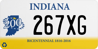 IN license plate 267XG