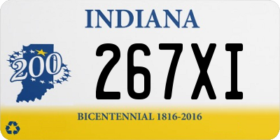 IN license plate 267XI