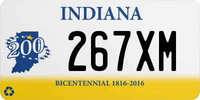 IN license plate 267XM