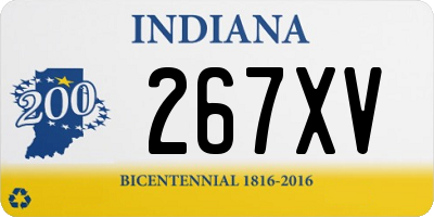 IN license plate 267XV