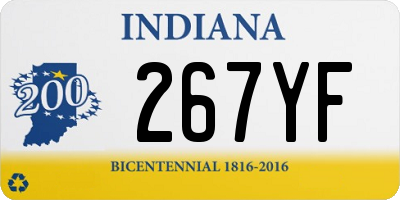 IN license plate 267YF