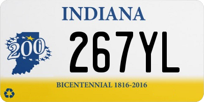 IN license plate 267YL