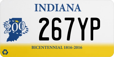 IN license plate 267YP