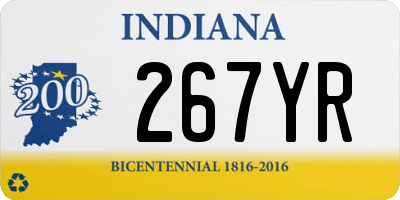 IN license plate 267YR