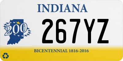 IN license plate 267YZ