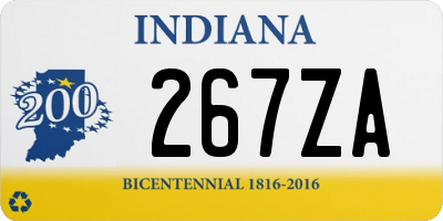 IN license plate 267ZA