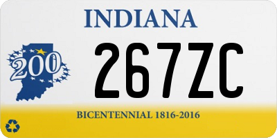 IN license plate 267ZC