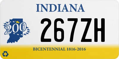 IN license plate 267ZH