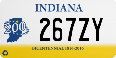 IN license plate 267ZY