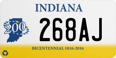 IN license plate 268AJ