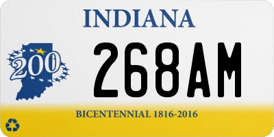 IN license plate 268AM