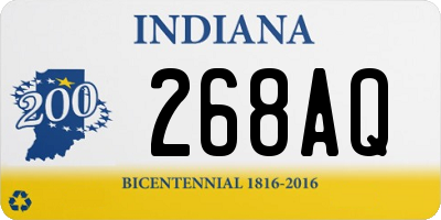 IN license plate 268AQ