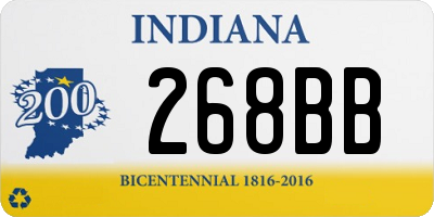 IN license plate 268BB