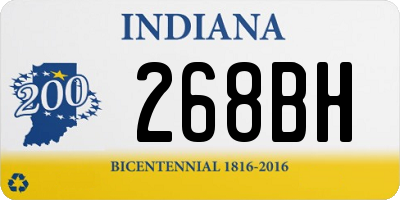 IN license plate 268BH