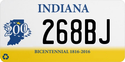 IN license plate 268BJ