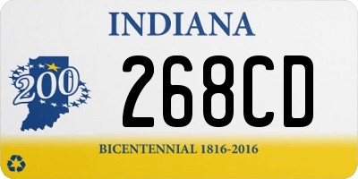 IN license plate 268CD