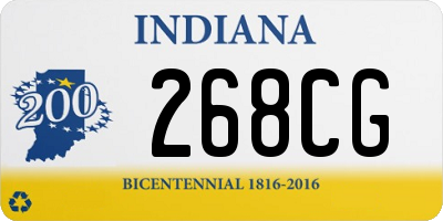 IN license plate 268CG