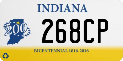 IN license plate 268CP