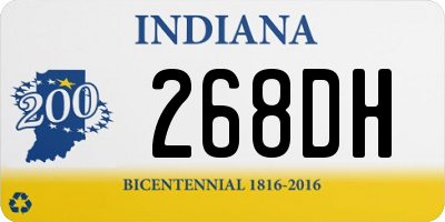 IN license plate 268DH