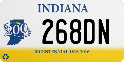 IN license plate 268DN