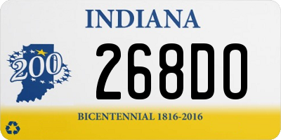 IN license plate 268DO