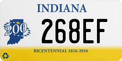 IN license plate 268EF