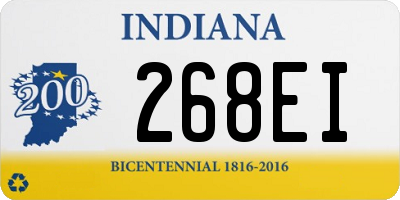 IN license plate 268EI