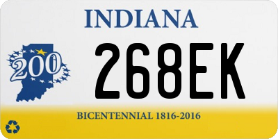 IN license plate 268EK