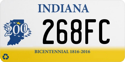 IN license plate 268FC