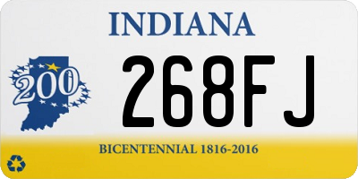 IN license plate 268FJ