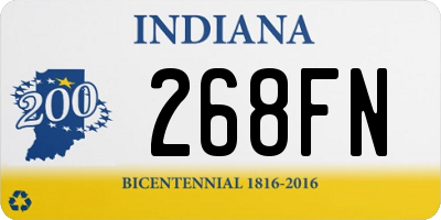 IN license plate 268FN