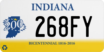 IN license plate 268FY