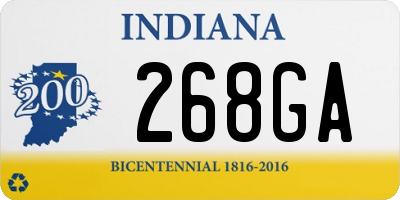 IN license plate 268GA