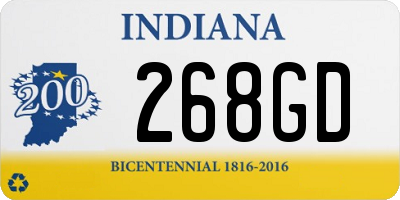 IN license plate 268GD