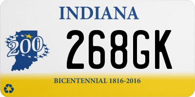 IN license plate 268GK