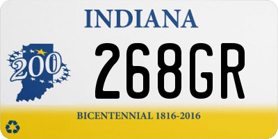 IN license plate 268GR