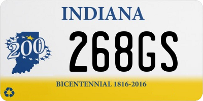 IN license plate 268GS