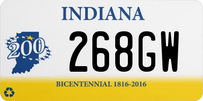 IN license plate 268GW